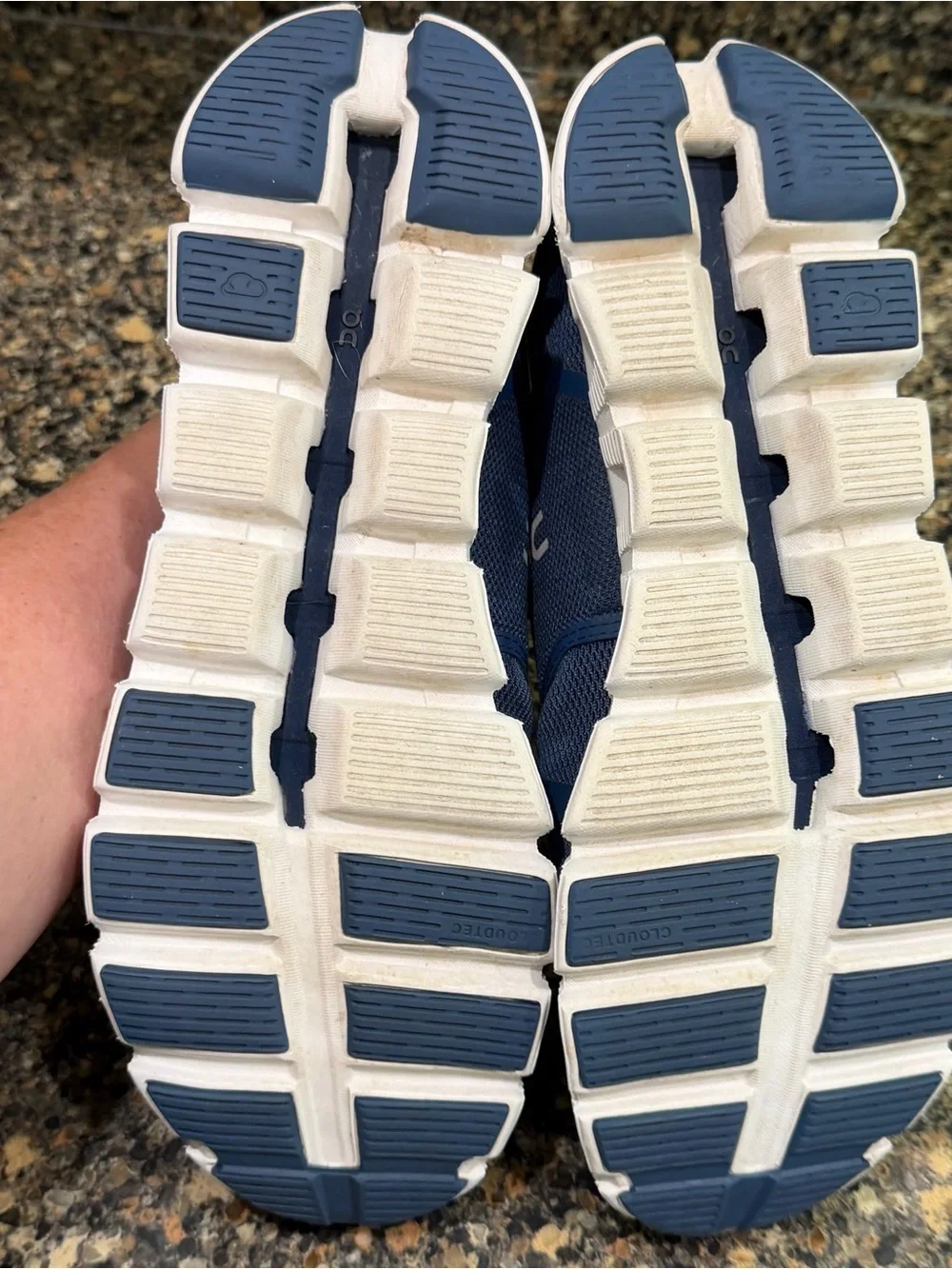 On Running ladies 10.5  Navy Blue Cloud-Style Sneakers